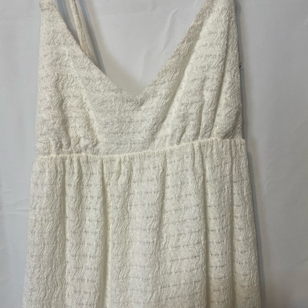 Topshop Textured Mini Dress Ivory Women’s Medium - Picture 6 of 10